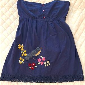 Judith March Navy Strapless Dress